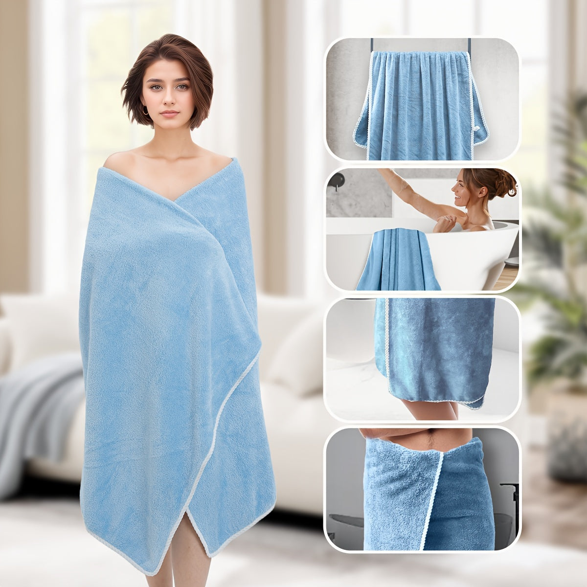 Soft Space Luxury Polyester Bath Sheet