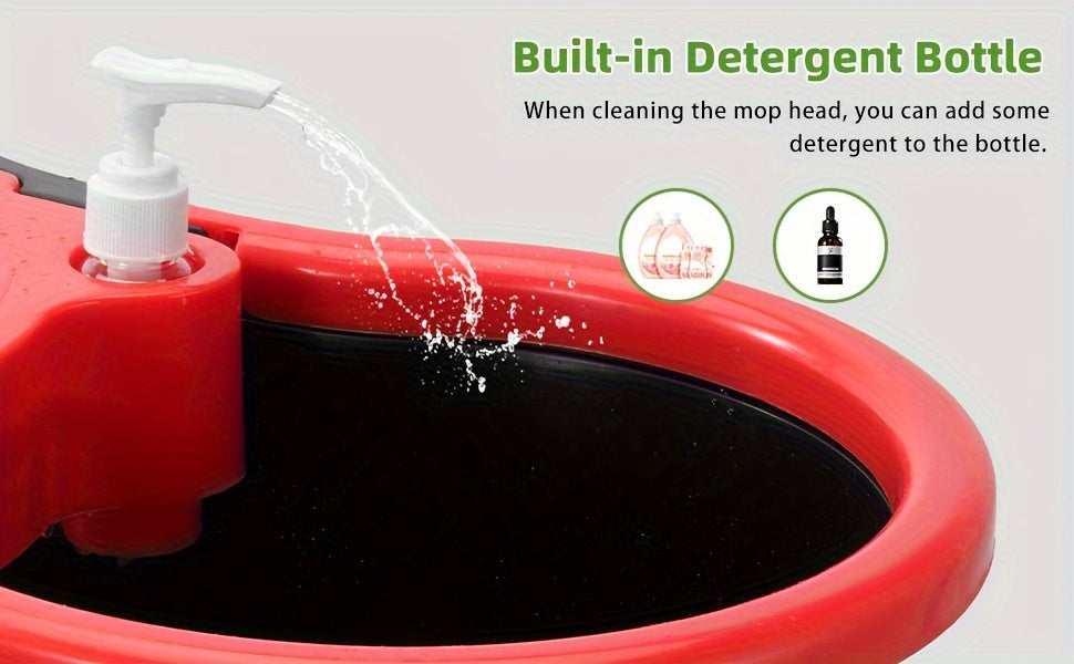 360° Spin Mop Bucket System with Adjustable Handle