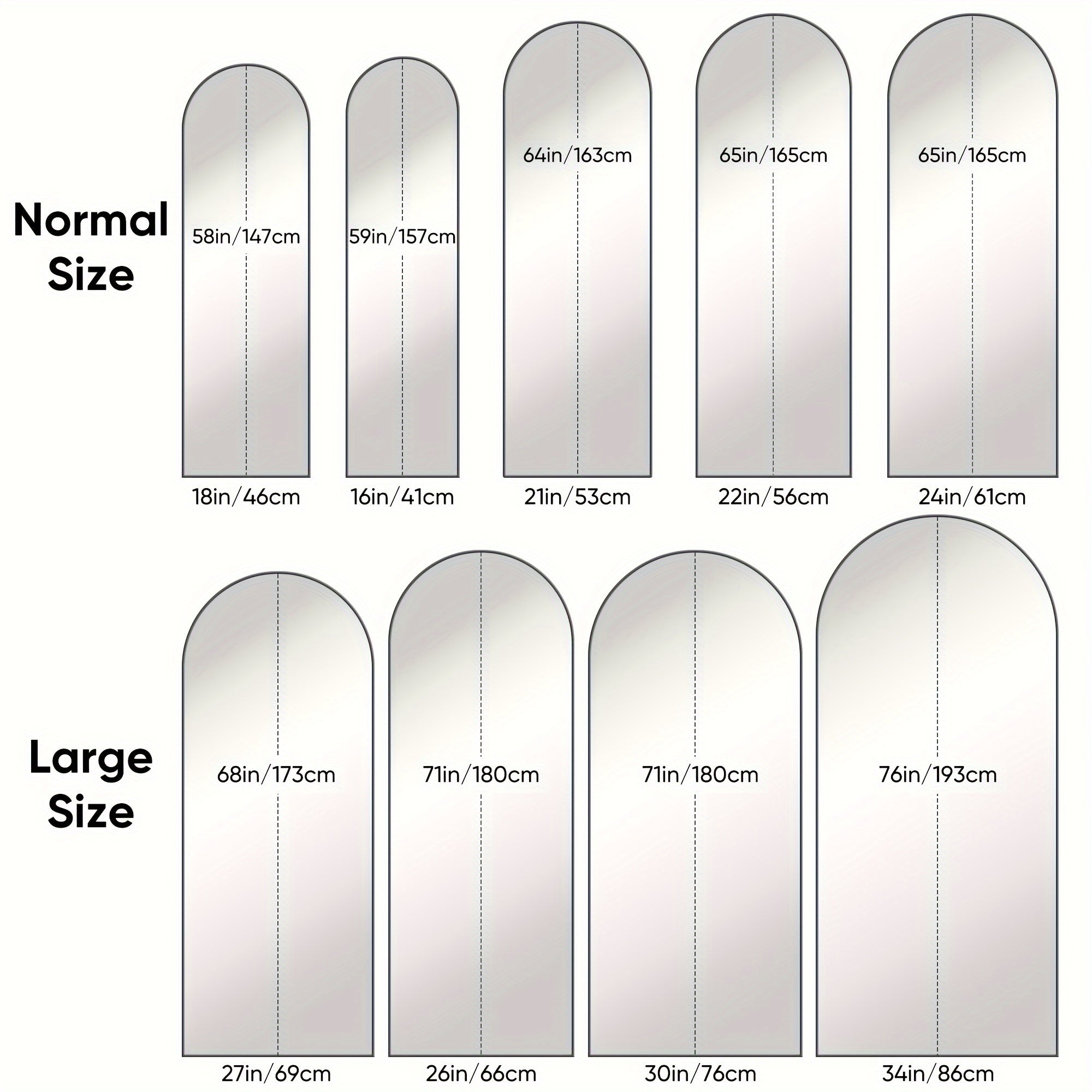 Arched Full-Length Mirror