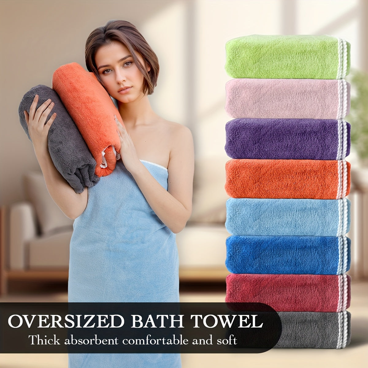 Soft Space Luxury Polyester Bath Sheet