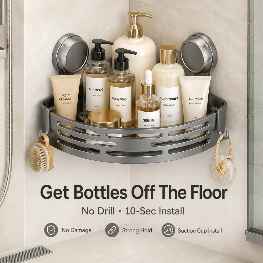 No-Drill Corner Shower Organizer