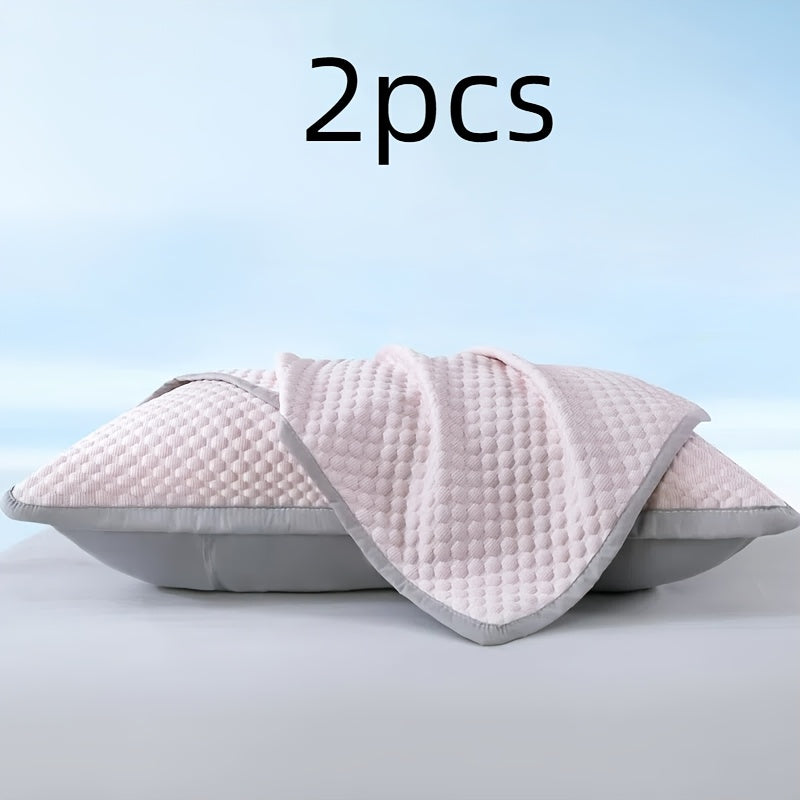 2pcs Cooling Pillowcases, Soft Breathable Polyester