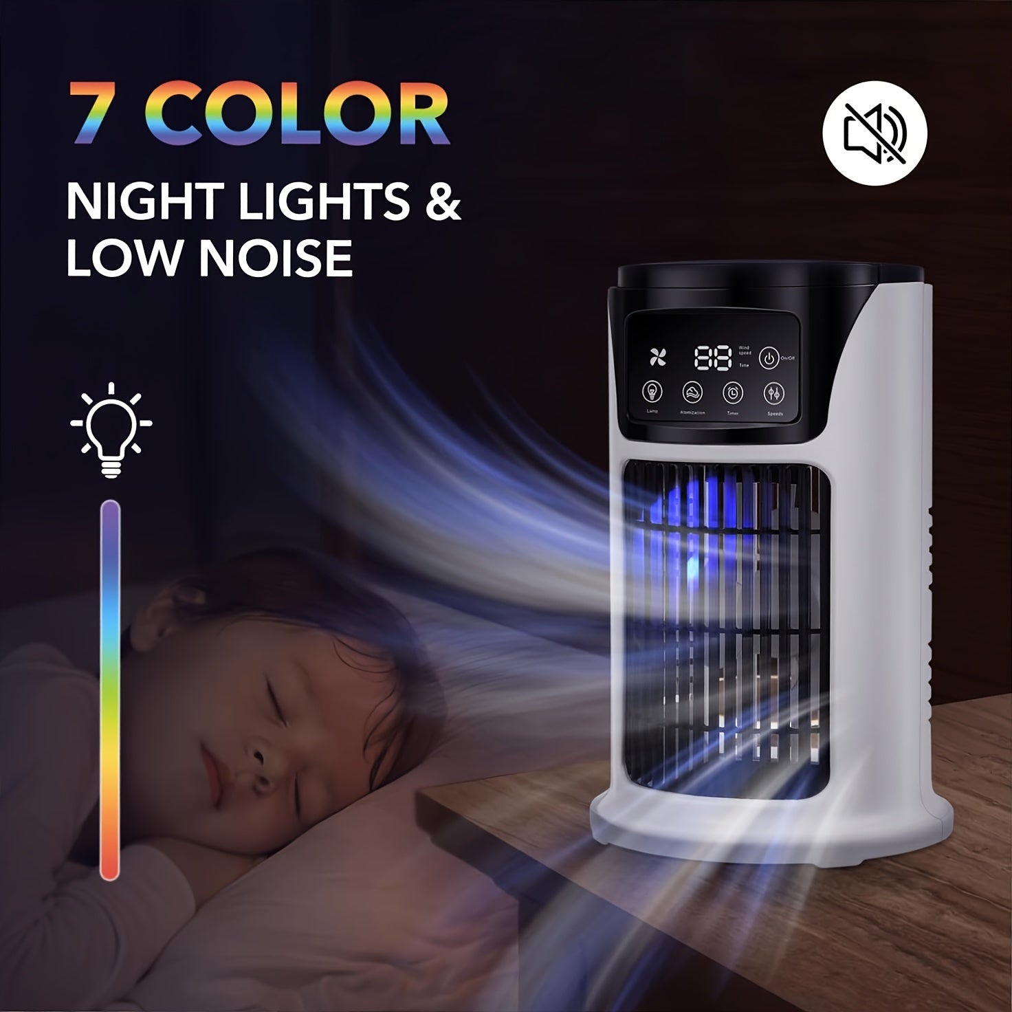 Compact 3-in-1 USB Air Cooler for Home & Office
