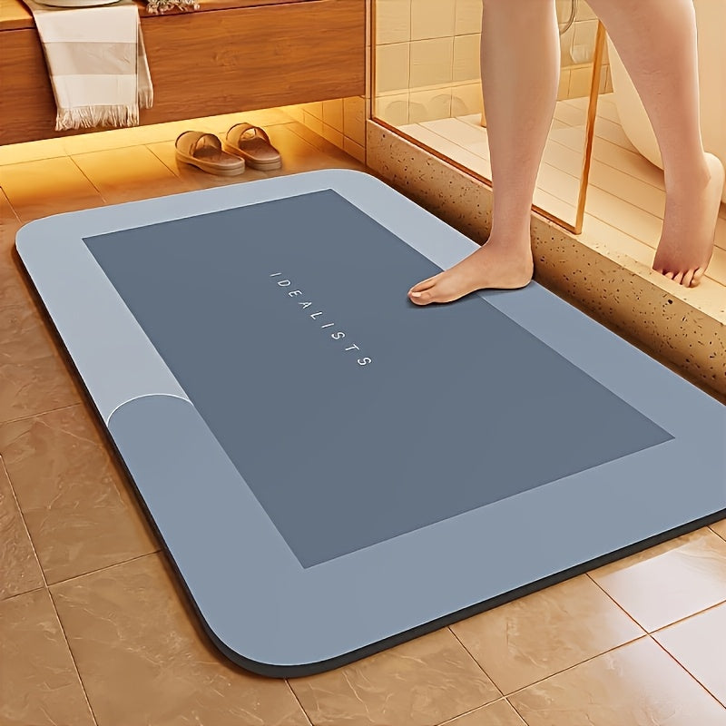 Ultra Absorbent Non-Slip Bathroom Mat with Clover Design