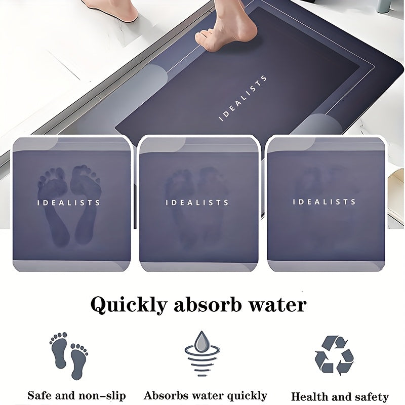 Ultra Absorbent Non-Slip Bathroom Mat with Clover Design