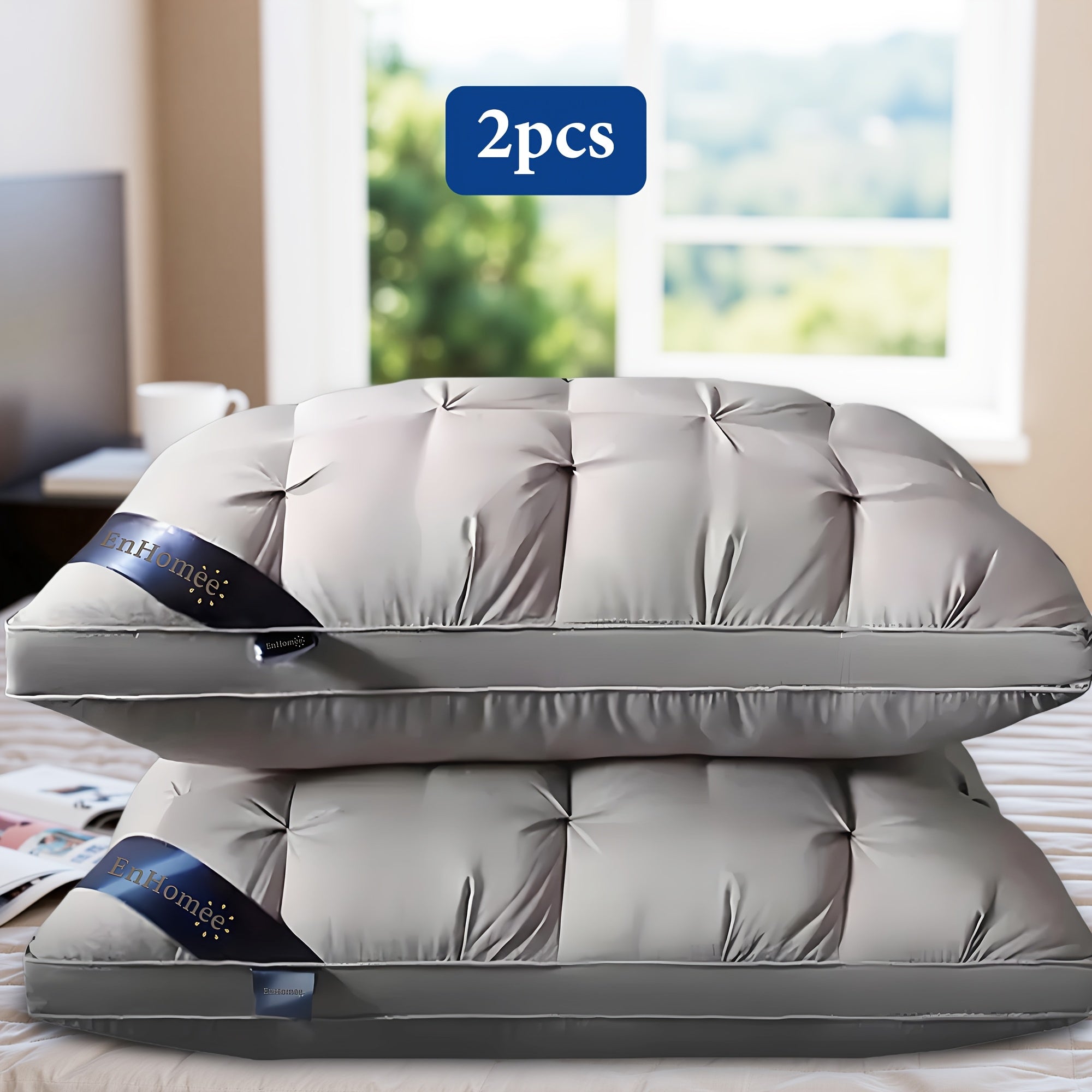 Soft, Supportive All-Season Pillows (2-Pack)