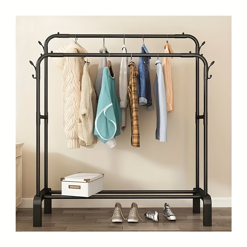 Metal Closet Rack with Durable Hangers