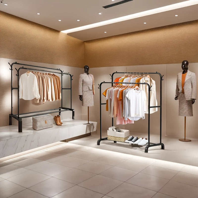 Metal Closet Rack with Durable Hangers